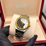 Aura stain less steel truetone with marble dial