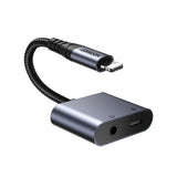 2-in-1 Audio Adapter Joyroom SY-L01 (Lightning to 3.5mm+Lightning)-Black