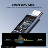 2-in-1 Audio Adapter Joyroom SY-C02 (Type-C to 3.5mm + Type-C)-Black