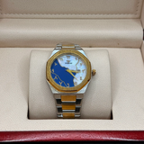 Aura stain less steel truetone with marble blue dial