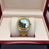 Aura stain less steel truetone with marble dial