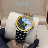 Aura stain less steel truetone with marble green dial