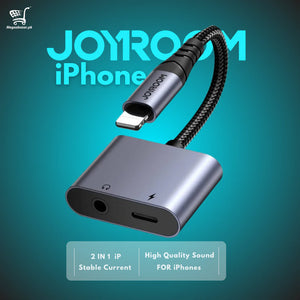 2-in-1 Audio Adapter Joyroom SY-L01 (Lightning to 3.5mm+Lightning)-Black