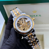 Rolex Automatic watch truetone with scelton golden white dial
