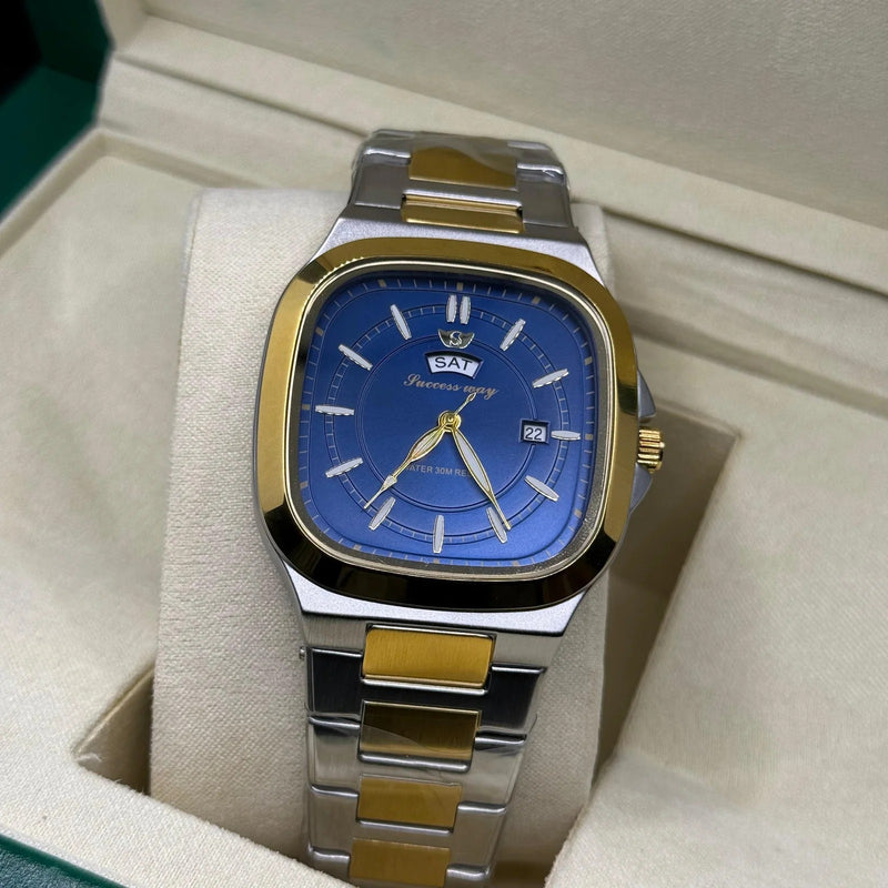 Success way truetone with blue dial DAY & DATE