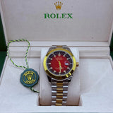 Rolex oyster truetone with red dial