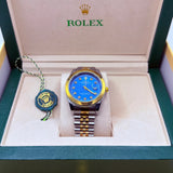 Rolex automatic movement truetone with blue dial