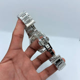 Patek philip silver watch  with neavy blue dial